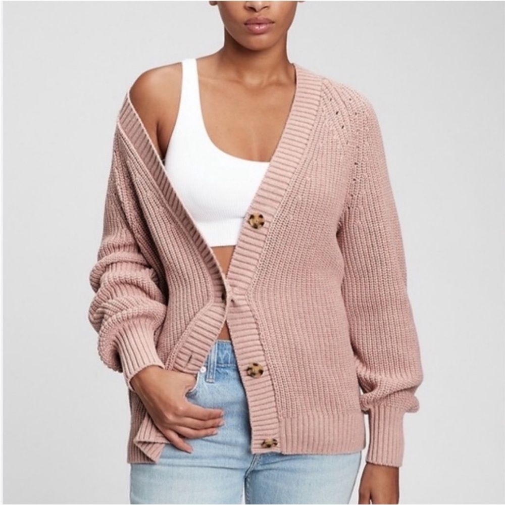 GAP Shaker Stitch Boyfriend Cardigan